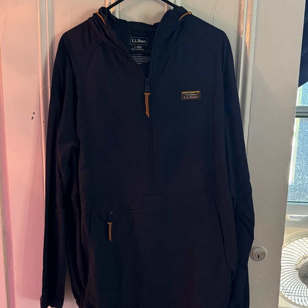 L.L. Bean Navy Hooded Pullover